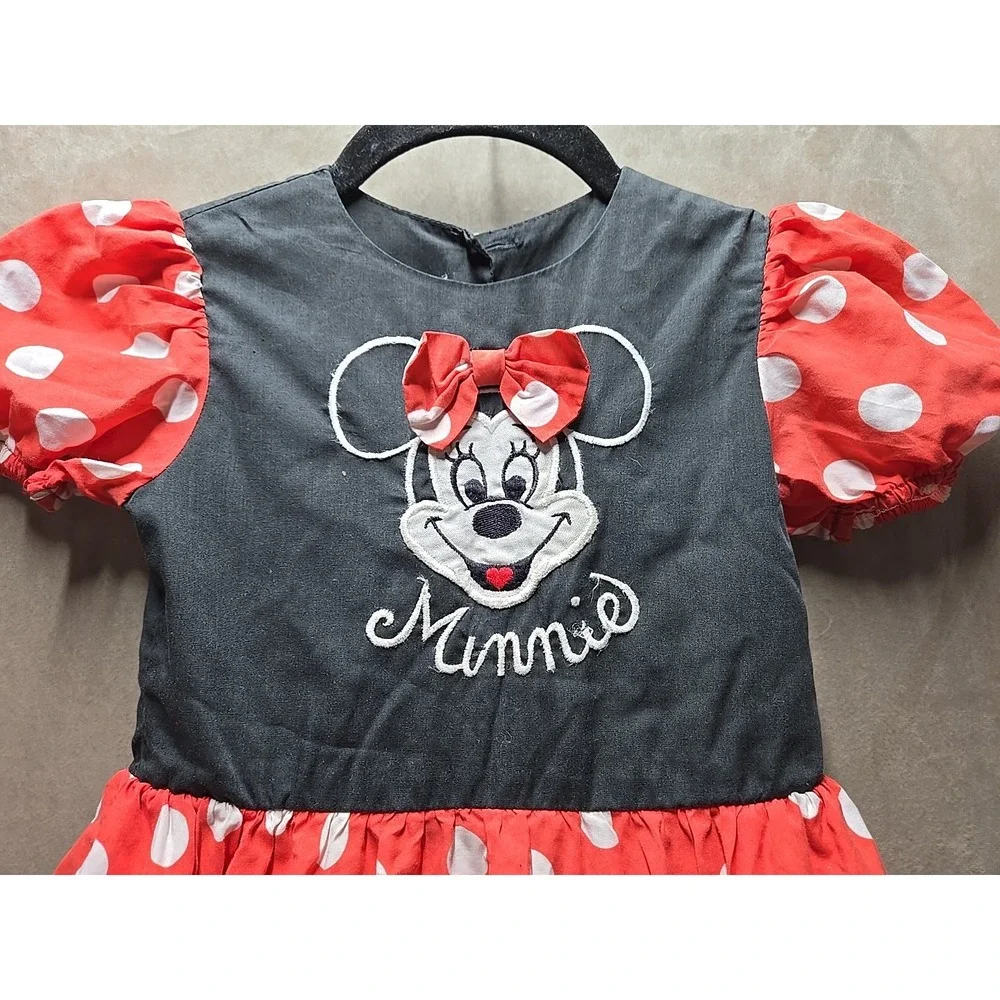 Vintage Disney Minnie Mouse Dress Costume Play‎ Red Polka Dot Small Halloween